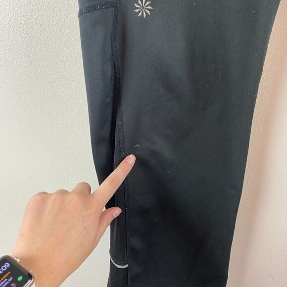 Athleta Womens Medium Run About Yoga Pants Bootcut Black 905874 - Picture 6 of 14